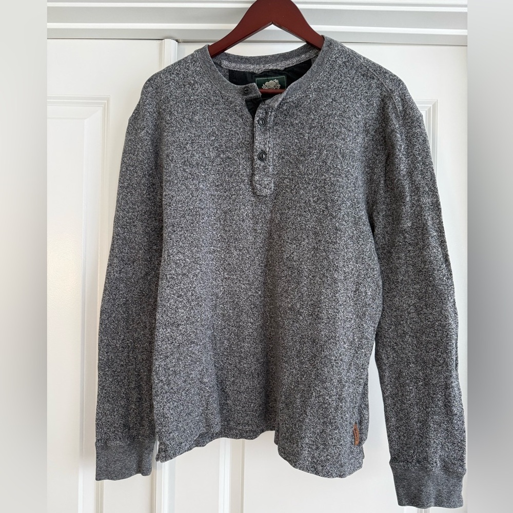 Roots Gray Henley Long Sleeve Shirt